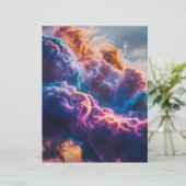 Abstract Space Nebula Art - Colorful Paper Sheet (Stehend Vorderseite)