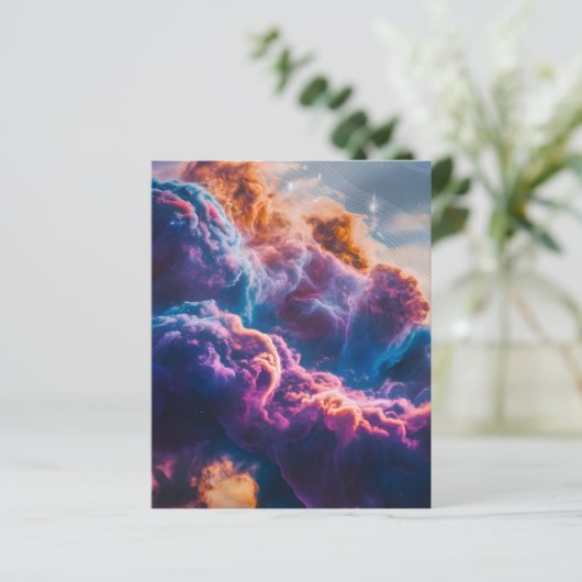 Abstract Space Nebula Art - Colorful Sheet (Stehend Vorderseite)