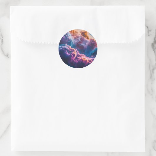 Abstract Space Nebula Art - Colorful Sticker (Tasche)