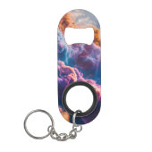 Abstract Space Nebula Cosmic Bottle Opener Mini Flaschenöffner (Vorderseite)