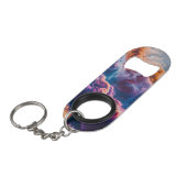 Abstract Space Nebula Cosmic Bottle Opener Mini Flaschenöffner (Vorderseite Schrägansicht)