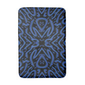 Abstract Spiny Crest Spiked In Blue Colors Pattern Badematte (Vorderseite Vertikal)