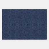 Abstract Spiny Crest Spiked In Blue Colors Pattern Geschenkpapier Set (Vorderseite 2)
