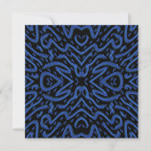 Abstract Spiny Crest Spiked In Blue Colors Pattern Karte (Vorderseite)