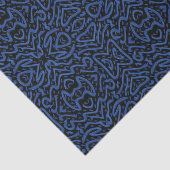 Abstract Spiny Crest Spiked In Blue Colors Pattern Seidenpapier (Ausschnitt)
