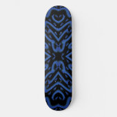 Abstract Spiny Crest Spiked In Blue Colors Pattern Skateboard (Vorderseite)