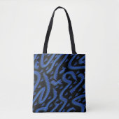 Abstract Spiny Crest Spiked In Blue Colors Pattern Tasche (Vorderseite)