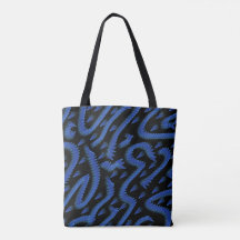 Abstract Spiny Crest Spiked In Blue Colors Pattern