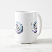 Abstract Spiral Brushstroke Vector - Meditative Pa Kaffeetasse (VorderseiteRechts)