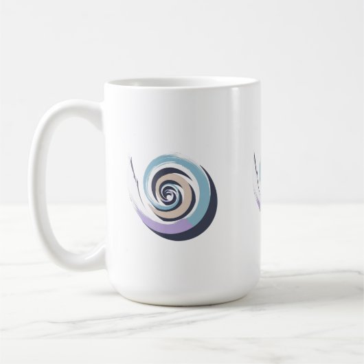 Abstract Spiral Brushstroke Vector - Meditative Pa Kaffeetasse (Links)