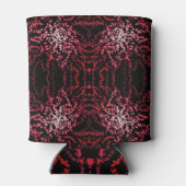 Abstract Splatter Dots Of Pinks And Reds Pattern Dosenkühler (Rückseite)