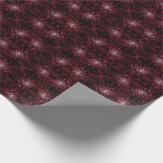 Abstract Splatter Dots Of Pinks And Reds Pattern  Geschenkpapier (Ecke)