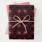 Abstract Splatter Dots Of Pinks And Reds Pattern Geschenkpapier Set (Beispiel)
