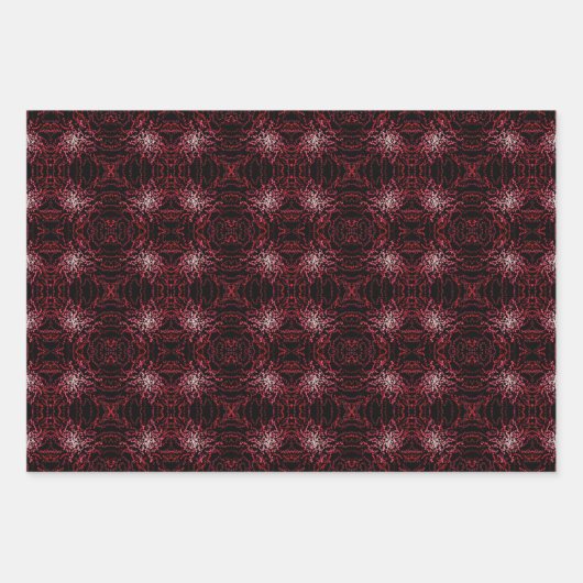 Abstract Splatter Dots Of Pinks And Reds Pattern Geschenkpapier Set (Vorderseite)