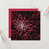 Abstract Splatter Dots Of Pinks And Reds Pattern Karte (Vorderseite/Rückseite Beispiel)