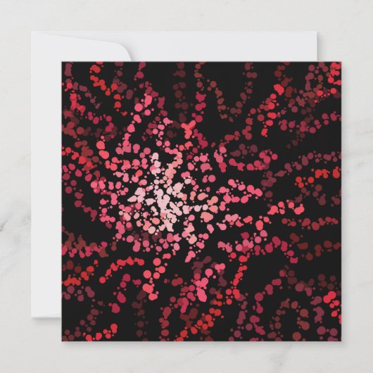 Abstract Splatter Dots Of Pinks And Reds Pattern Karte (Vorderseite)