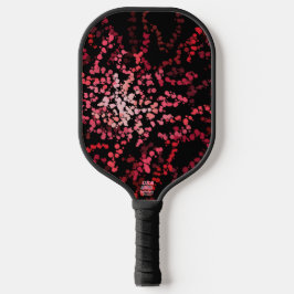 Abstract Splatter Dots Of Pinks And Reds Pattern Pickleball Schläger