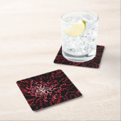 Abstract Splatter Dots Of Pinks And Reds Pattern  Rechteckiger Pappuntersetzer (Vor Ort)