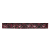 Abstract Splatter Dots Of Pinks And Reds Pattern Satinband (Vorderseite)