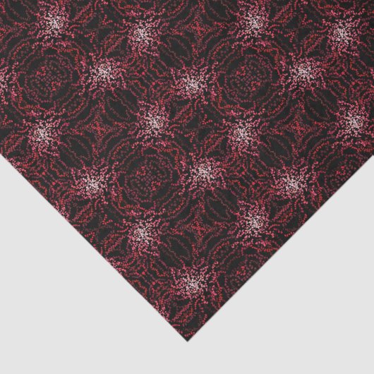 Abstract Splatter Dots Of Pinks And Reds Pattern Seidenpapier (Ausschnitt)