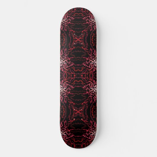 Abstract Splatter Dots Of Pinks And Reds Pattern Skateboard (Vorderseite)