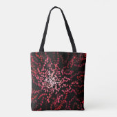 Abstract Splatter Dots Of Pinks And Reds Pattern Tasche (Rückseite)