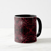 Abstract Splatter Dots Of Pinks And Reds Pattern Tasse (VorderseiteRechts)