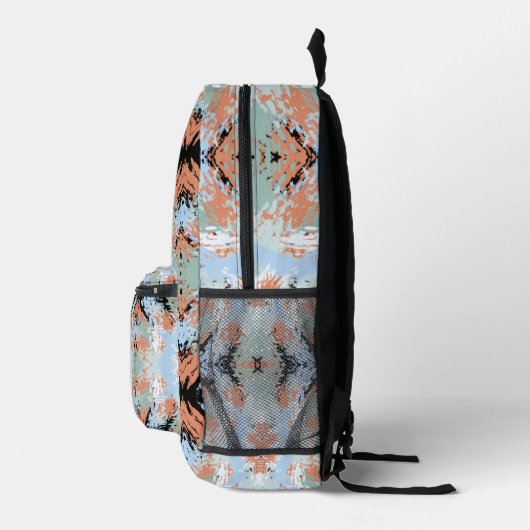 Abstract Split Ends Pattern And Soft Pastels Bedruckter Rucksack (Rechts)