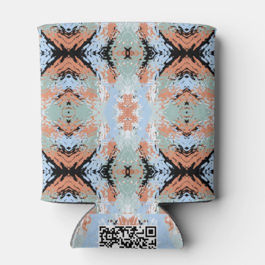 Abstract Split Ends Pattern And Soft Pastels Dosenkühler (Rückseite)