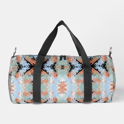 Abstract Split Ends Pattern And Soft Pastels Duffle Bag (Rückseite)