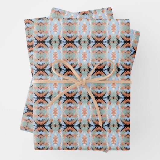 Abstract Split Ends Pattern And Soft Pastels Geschenkpapier Set (Beispiel)