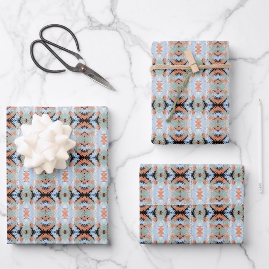 Abstract Split Ends Pattern And Soft Pastels Geschenkpapier Set (Vorderseite)