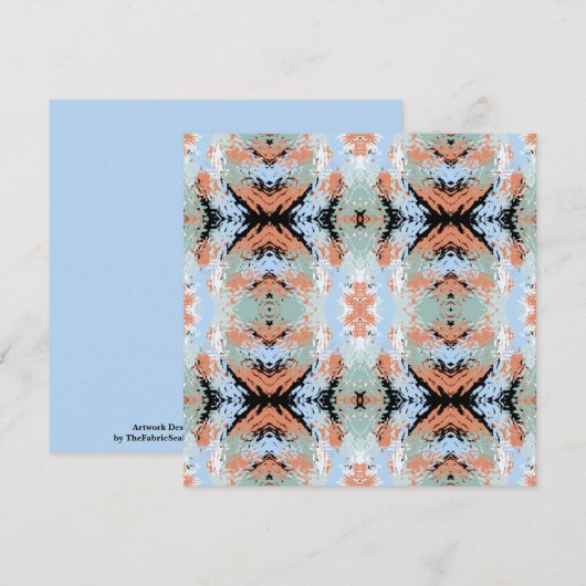 Abstract Split Ends Pattern And Soft Pastels Karte (Vorne/Hinten)