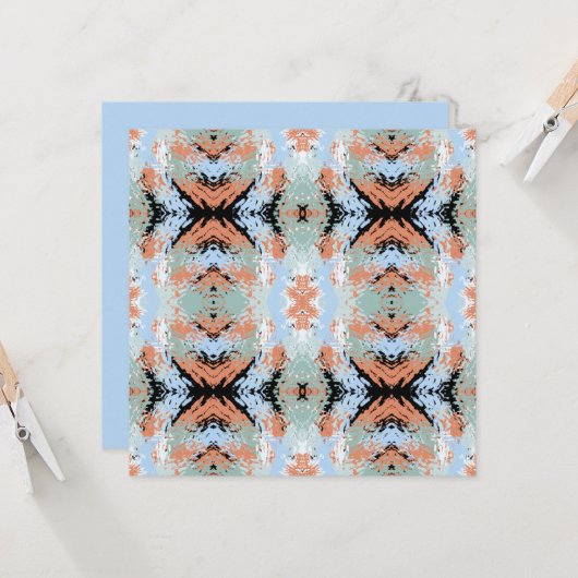 Abstract Split Ends Pattern And Soft Pastels Karte (Vorderseite/Rückseite Beispiel)