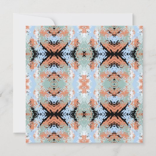 Abstract Split Ends Pattern And Soft Pastels Karte (Vorderseite)