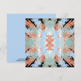 Abstract Split Ends Pattern And Soft Pastels Karte