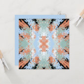 Abstract Split Ends Pattern And Soft Pastels Karte (Vorderseite/Rückseite Beispiel)