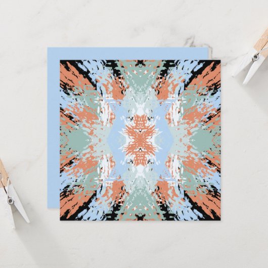 Abstract Split Ends Pattern And Soft Pastels Karte (Vorderseite/Rückseite Beispiel)