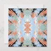 Abstract Split Ends Pattern And Soft Pastels Karte (Vorderseite)