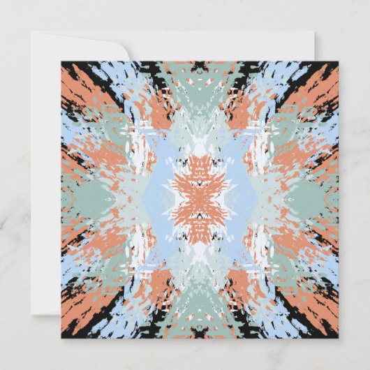 Abstract Split Ends Pattern And Soft Pastels Karte (Vorderseite)