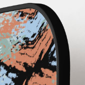 Abstract Split Ends Pattern And Soft Pastels Pickleball Schläger (Linke Seite)