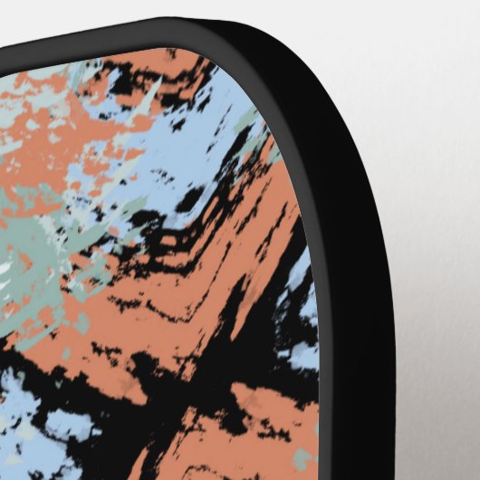 Abstract Split Ends Pattern And Soft Pastels Pickleball Schläger (Linke Seite)