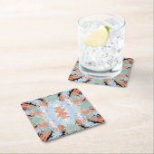 Abstract Split Ends Pattern And Soft Pastels Rechteckiger Pappuntersetzer (Vor Ort)