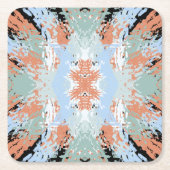Abstract Split Ends Pattern And Soft Pastels Rechteckiger Pappuntersetzer (Vorderseite)