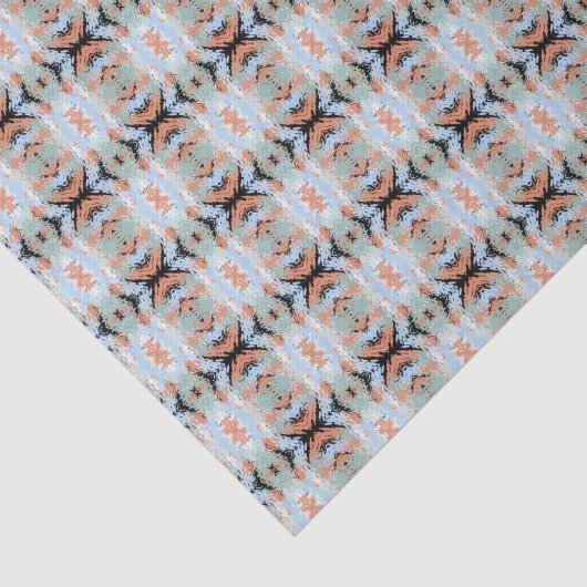 Abstract Split Ends Pattern And Soft Pastels Seidenpapier (Ausschnitt)