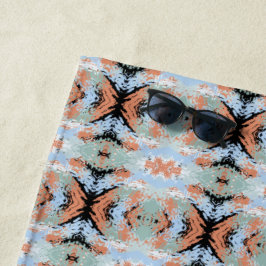 Abstract Split Ends Pattern And Soft Pastels Strandtuch