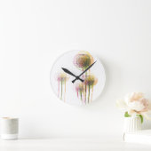 Abstract Spring Flower Trees #2 Runde Wanduhr (Zuhause)