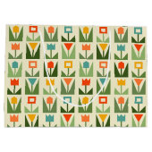 Abstract Spring Flowers Large Gift Bag Große Geschenktüte (Rückseite)