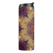 Abstract square background. Symmetric round decora Thermosbecher (Nach links gedreht)