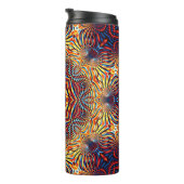 Abstract square background. Symmetric round decora Thermosbecher (Nach rechts gedreht)